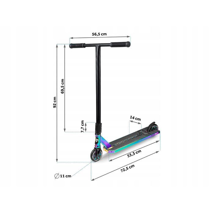 Трюковий самокат SOKE BOX kameleon SCS ABEC-9 HOLLOW CORE 110