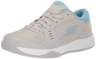 Кросівки для піклболу Skechers Viper Court Smash для залів та вулиці, жіночі, сірі (розмір 36 EU), комфортна посадка