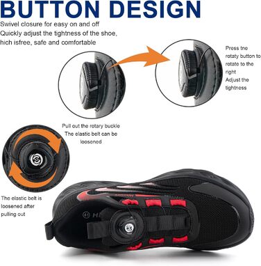 Чоловічі кросівки Hitmars для бігу та занять спортом. Зручні, з амортизацією, для вулиці та фітнесу. Розміри EU 39-47, кольори: чорний, червоний. Модель J01 44 EU