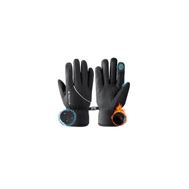 Зимові рукавички HIKENTURE Водонепроникні, велосипедні рукавички для чоловіків та жінок з Polarflausch, теплі та вітронепроникні рукавички з підтримкою сенсорного екрану, антиковзкі рукавички для катання на лижах, бігу та активного відпочинку на відкритом