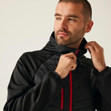 Чоловіча гібридна робоча куртка Regatta Professional Navigate Warm Hybrid Fleece — чорна, розмір M