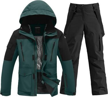 Комплект гірськолижний чоловічий Hotian: куртка та штани, зимовий комбінезон, теплий, водонепроникний, вітронепроникний, для сноуборду та гірських лиж, розмір XL