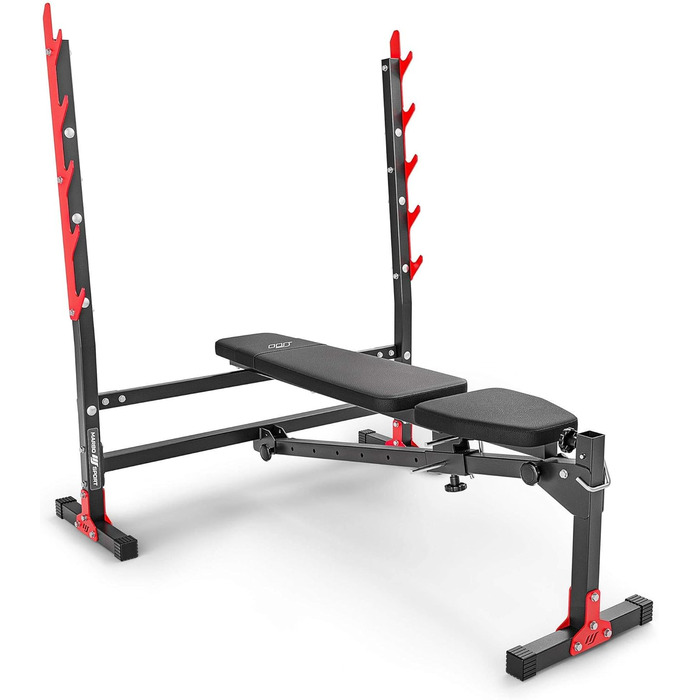 Регульована лава для жиму Marbo Sport MH-L107 2.0 з тримачем для штанги, чорна, вироблено в ЄС