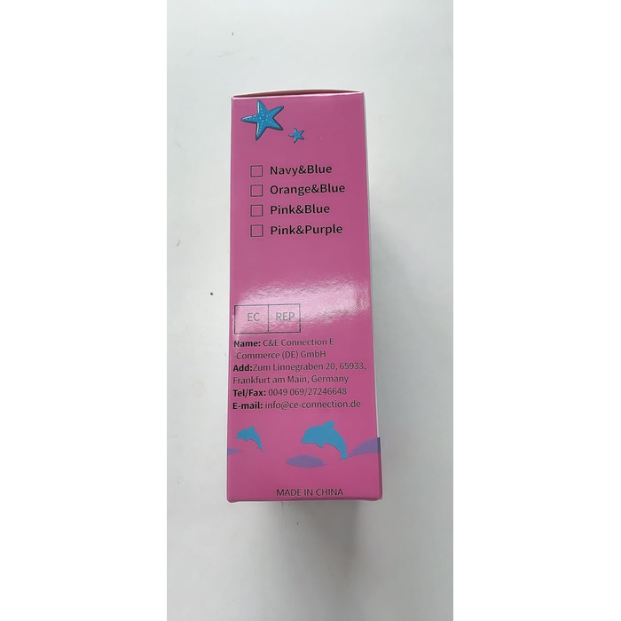 Дитяча маска для плавання та снорклінгу Supertrip, 6-14 років, скло, рожево-блакитна