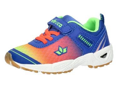 Дитячі кросівки для залу Lico Barney unisex, синьо-помаранчеві (розмір 38 EU)