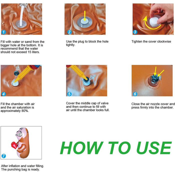 Дитячий боксерський мішок для ударів, стоячий мішок для кікбоксингу, боксерський манекен, надувний, для хлопчиків, спорт, подарунок, активний відпочинок на вулиці, ігри на подвір'ї (Орангутанг)