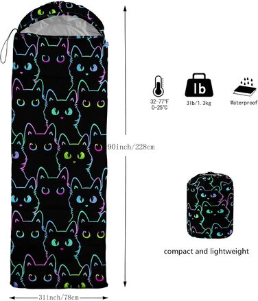 Спальний мішок HOSIMA з м'ячем для холодного клімату, для дорослих, хлопчиків та дівчаток, водонепроникний, теплий, для кемпінгу, піших прогулянок, відпочинку на природі, подорожей, полювання, компресійний мішок Multi 8