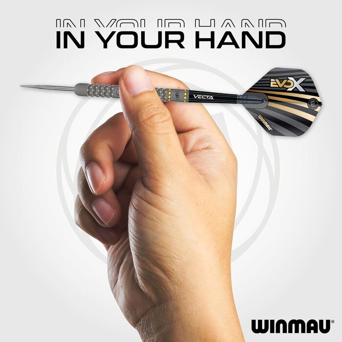Дротики WINMAU Michael Van Gerwen MvG EvoX 22,5 г з крилами та хвостовиками, професійний набір для дартсу