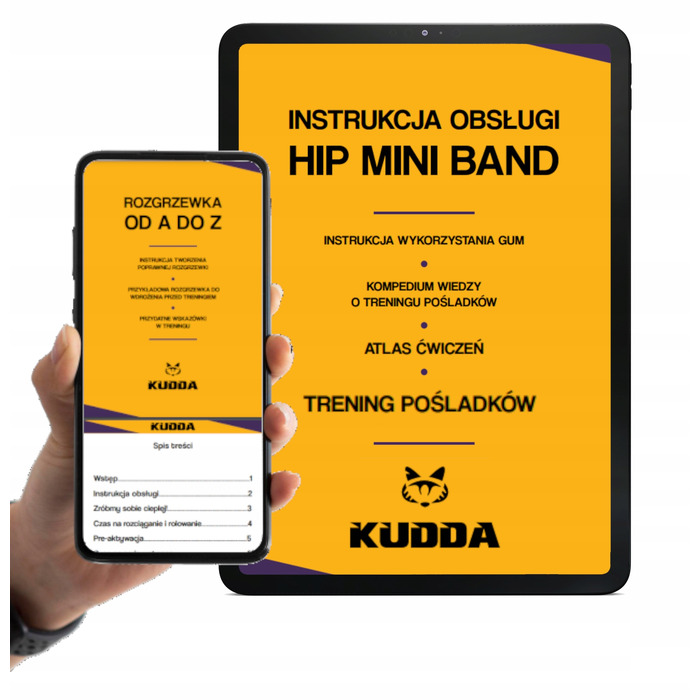 Набір фітнес-резинок KUDDA mini band, 30 см, 5 шт., опір 1-20 кг