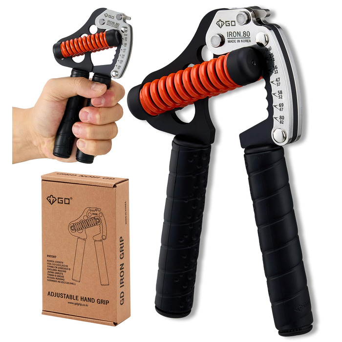 Handtrainer GD Iron Grip 12LV: Регульований тренажер для рук та зап'ястя (силиконовий хват 26-82 кг)