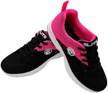 Жіночі боулінгіві туфлі ELITE Comfort - універсальні підошви, легка сітчаста модель для боулінгу, 40 EU, чорно-рожевий