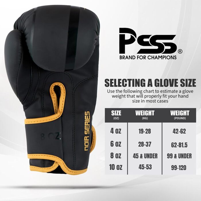 Дитячі боксерські рукавички PSS Black Series зі шкіри, 4-8oz, для хлопчиків і дівчаток 3-14 років, бокс, муай-тай, кікбоксинг, чорні, червоні, зелені, рожеві, фіолетові