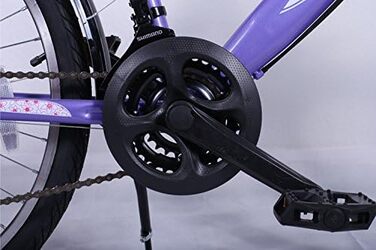 Велосипед Talson 24 дюйми, 21-швидкісна Shimano, з підсвіткою, лілово-білий