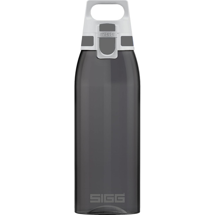 Пляшка для води SIGG ONE з тритану, 1 л, антрацит, для газованих напоїв, герметична, легка, без BPA, придатна для миття в посудомийці