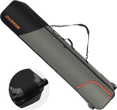 Чохол для сноуборду/лиж з колесами, 1680D Oxford, водонепроникний, для подорожей літаком, 164 см