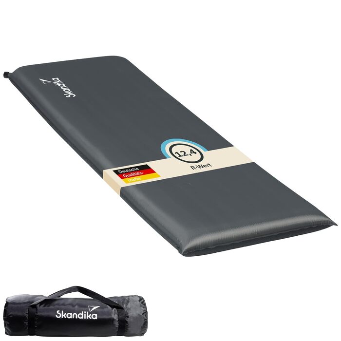 Skandika Premium Easy Isomatte 3D: Самонадувний килимок для кемпінгу, 10 см, одинарний/подвійний - для намету, авто, відпочинку на природі