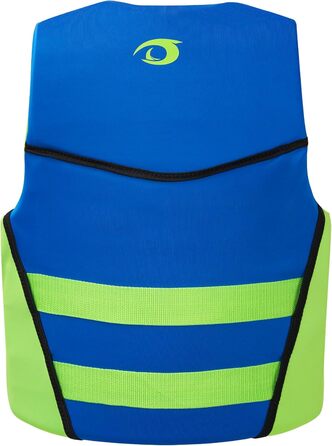 Owntop Світлова жилетка для дітей та підлітків, регульована, з трьохточковим ременем безпеки, легка, для каякінгу, плавання, риболовлі та снорклінгу (Блакитна, M)