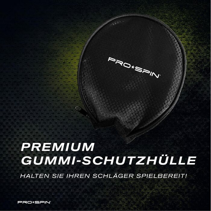 PRO SPIN Набір ракеток для настільного тенісу- Карбон, Професійний, Преміум-якість, Висока точність, Спін, Захисний чохол (2 шт.)