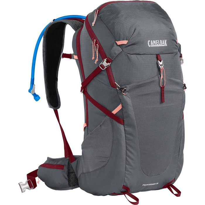 Гідратаційний рюкзак CAMELBAK Fourteener 30 для дорослих, унісекс, 30 л, сірий/червоний