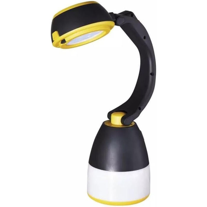 LED кемпінговий ліхтар EMOS - багатофункціональний, портативний, 3 режими, 215 лм, 305 м, 90 годин, на батарейках (3x AA), для відпочинку на природі, чорно-жовтий