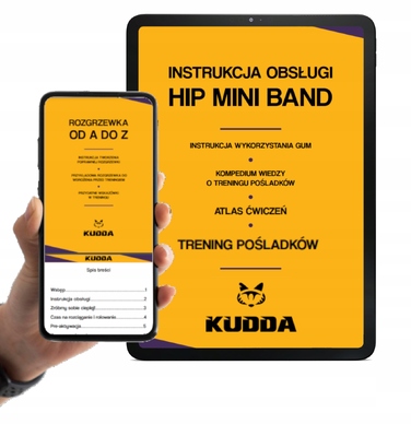 Набір фітнес-резинок KUDDA mini band, 30 см, 5 шт., опір 1-20 кг