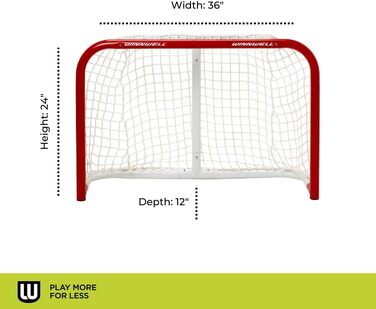 Ворота для хокею Winnwell Heavy Duty Net - міцні, для гри в приміщенні та на вулиці, обладнання для тренувань та ігор з хокейними шайбами