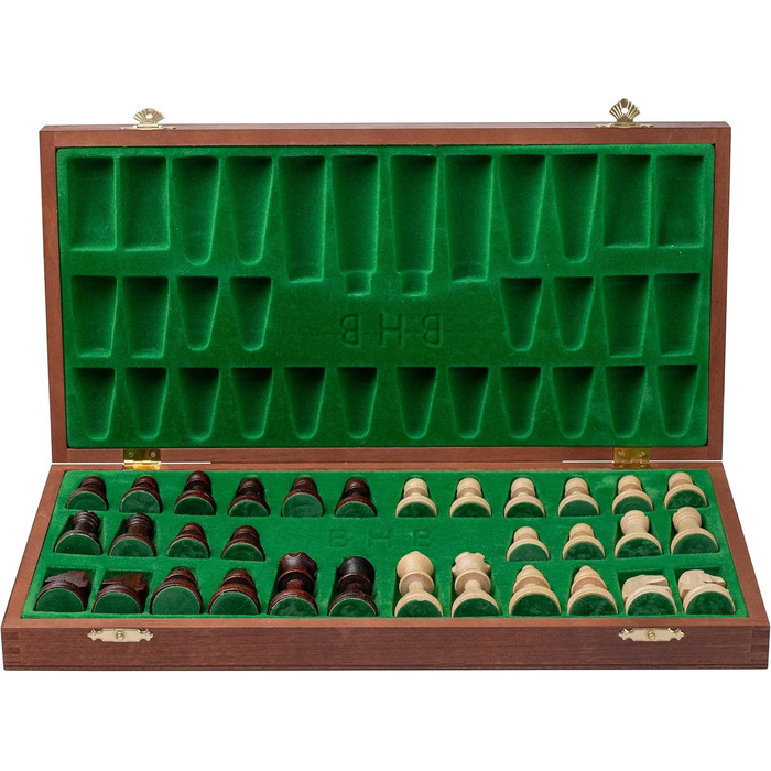 Набір для шахів Großartig Tournament NO. 6 | Master Of Chess | Шаховий набір з шахівницею 54x54 см з горіха та ясену | Набір шахів Staunton | NO.6 | Горіх & Ясен 54 см