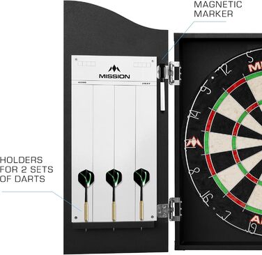 Дартс-набір Mission Darts Home Center з мішенню та 2 комплектами дротиків