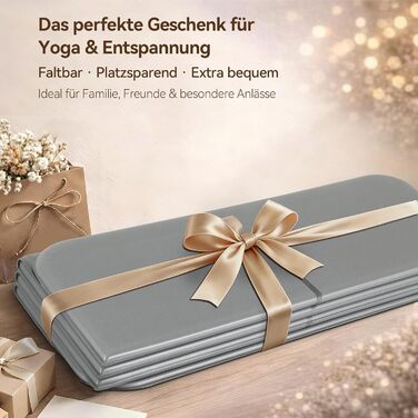 Килимок для йоги FunLife XXL 190x66x10 мм Stone Grey - для пілатесу, фітнесу та гімнастики (складний, нековзкий)