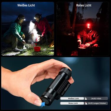 Налобний ліхтар Sofirn H35R з LED та червоним світлом 660nm, 1500 люмен, 10 режимів, водонепроникний IP68, для бігу, риболовлі та інших активностей