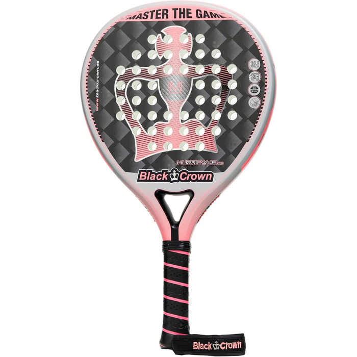 Плечовий ракетка для падел-тенісу Black Crown Hurricane 2.0, карбон, контроль, 355 г, Marrero