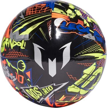 Футбольний м'яч adidas Messi для юніорів, синій/чорний/жовтий, розмір 5