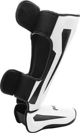 Штанги для кісточок FIVING, захисні наколінники для кісточок, регульовані наколінники для кісточок для кікбоксингу та спарингу, довговічні, професійне обладнання MMA (Білий, Середній)