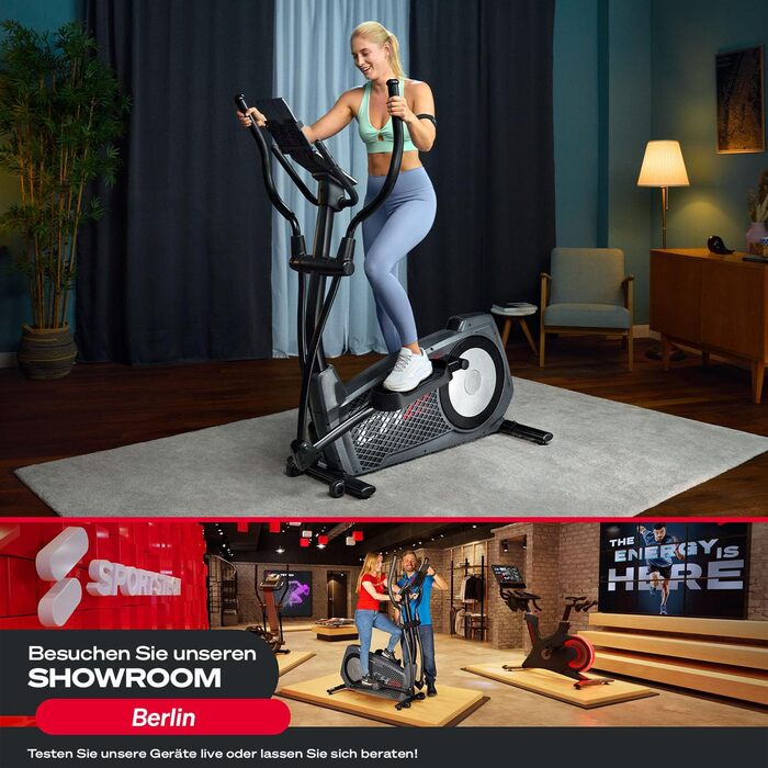 Sportstech CX2 Crosstrainer: тренажер для дому з генератором електроенергії | Німецька якість | Інтерактивні відео-тренування та мультиплеєрний додаток | Сумісний з пульсометром