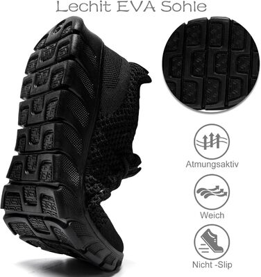 Чоловічі кросівки Damyuan: спортивні, для бігу, туризму, тенісу та фітнесу, розмір 43 EU, чорний колір