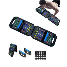 Багатофункціональний дошка для віджимань 24-в-1, складаний стенд для фітнесу з ручками, тренажер для пресу та силових вправ для чоловіків та жінок, для спалювання жиру