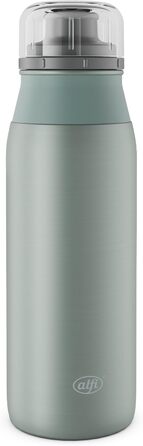 Пляшка для води alfi ELEMENT 600 мл, зелена матова, легка, з нержавіючої сталі, герметична, з гвинтовою кришкою, для газованої води, компактна, можна мити в посудомийці, без BPA