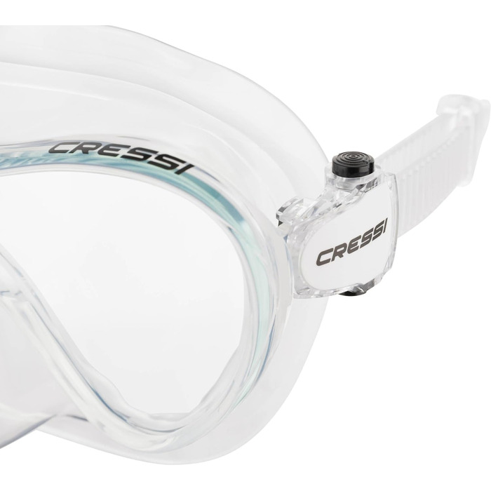 Маска CRESSI F1 без рамки + трубка Dry для дайвінгу та снорклінгу, унісекс, прозора (комбо-набір)