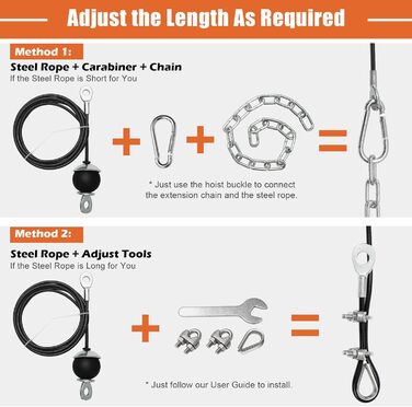 Система тросового навантаження SERTT для тренажерного залу: для біцепса, трицепса, плечей, спини та тренування передпліч. Підходить для тренажерів для присідань, гаражів.