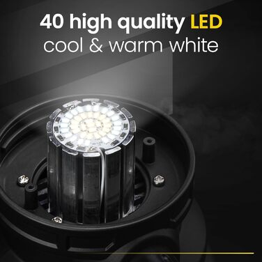 LED Ліхтар для кемпінгу BigBoy 1300 Lumen, IP64, регулювання яскравості, змінна колірна температура, акумуляторний, зелений