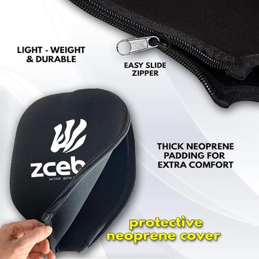 Ракетка для піклболу ZGECKO (біла), композитна, легка, з серцем з бджолиного дерева та поліпропіленом