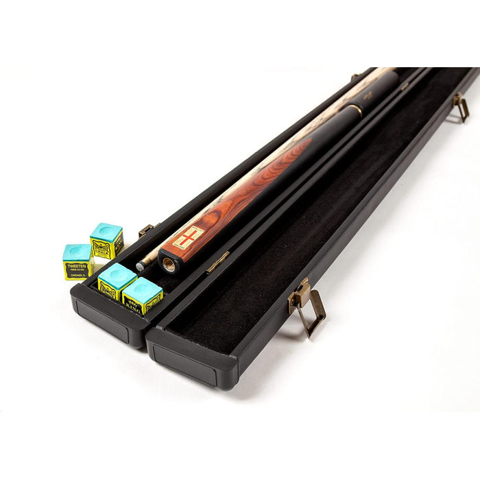 Кю Riley England Snooker: Бік, кейс, 145 см, ручна сплетіння ебену, вершинка 9.5 мм, подовжувач 15 см