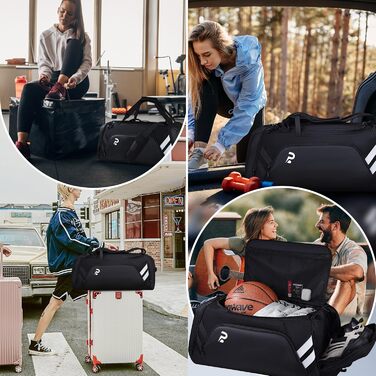 Спортивна сумка для чоловіків та жінок, 58L, велика дорожня сумка з відділенням для взуття та мокрих речей, сумка для тренувань, сауни, фітнесу, спортзал, подорожі