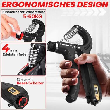 Набір для тренування рук FUNFLEX: 5шт. (підсилювач сили, розтягувач пальців, тренажер зап'ястя)