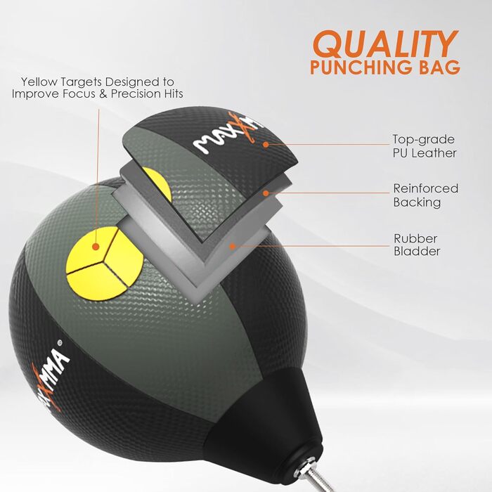 Боксерський рефлекс-баг MaxxMMA Advanced Cobra 2.0, зелений, розмір L