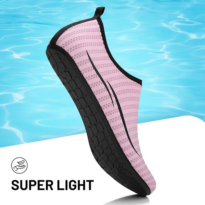 Чоботи для плавання унісекс: легкі, швидковисихаючі, для пляжу, басейну, серфінгу, йоги (36 EU, 2a Рожевий)