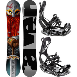 Сноуборд RAVEN Dwarf + фіксуючі кріплення Fastec FT360 Black, 160 см