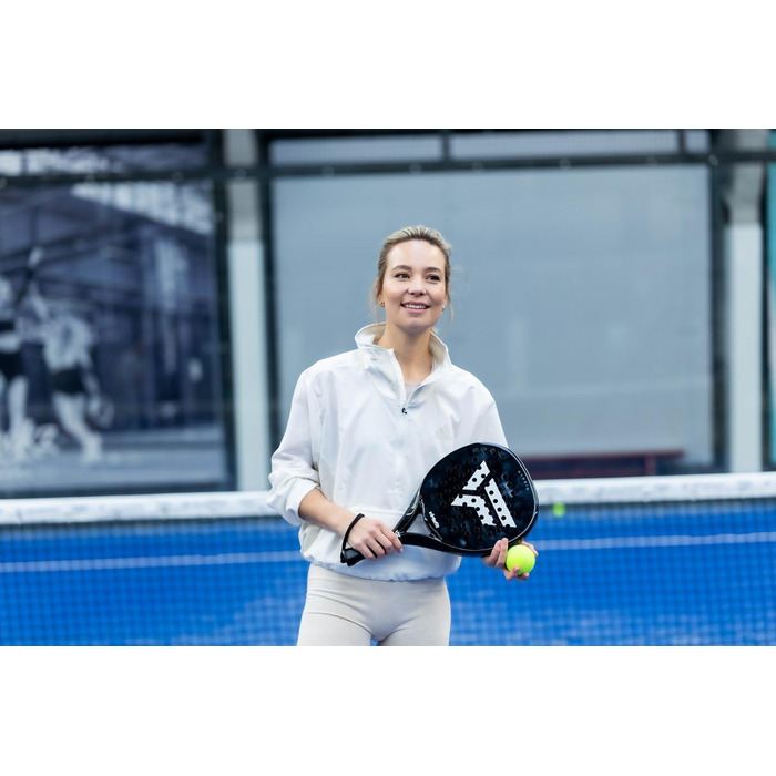 Плече ракетки для падел-тенісу VirtuFit Control: гібрид для початківців та досвідчених гравців, білий/срібний (Fusion Pro)