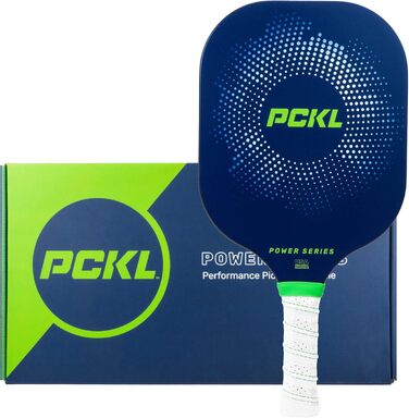 Професійна ракетка для піклболу PCKL Pro/Power Series, графіт-карбон, без бортиків, синя або біла, сертифікована USA Pickleball