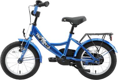 Дитяче велосипед BIKESTAR 14 дюймів для хлопчиків та дівчаток від 4 років | Класичний дизайн | Рожево-білий (блакитний)